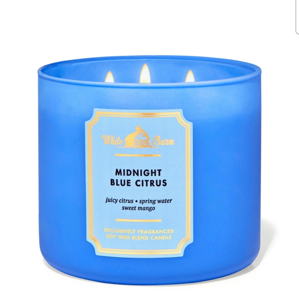Midnight Blue Curtis bbw candle new in box unopened